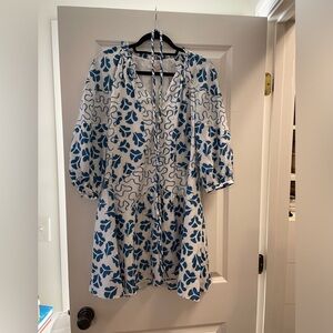 Rebecca Taylor printed silk dress with tie